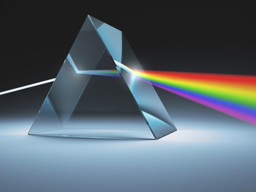 luz de led prisma cores